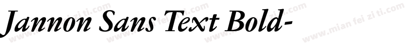 Jannon Sans Text Bold字体转换